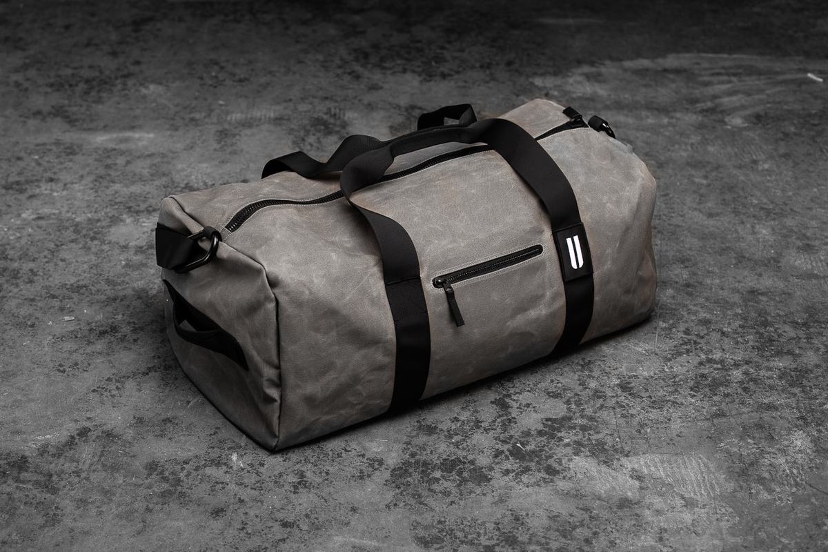 Nobull Xl Waxed Canvas Traditional Men's Duffle Grey | Australia (PJ0846)